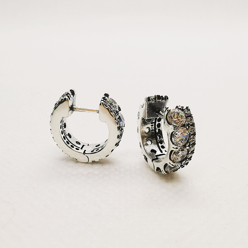 Double Band Pavé Hoop Earrings Pandora Ohrringe