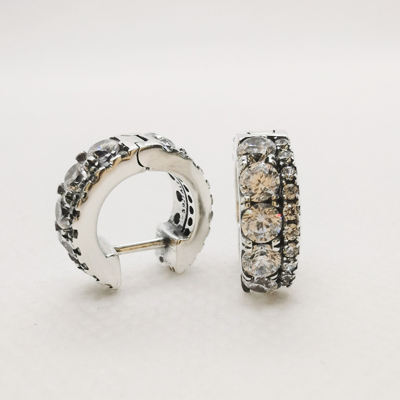 Double Band Pavé Hoop Earrings Pandora Ohrringe