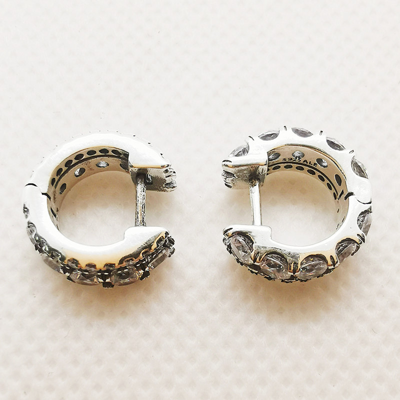 Double Band Pavé Hoop Earrings Pandora Ohrringe