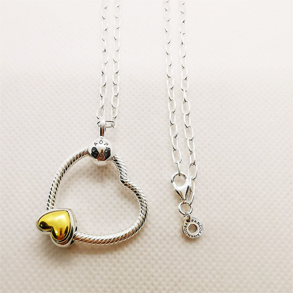 Pandora necklace silver S925 heart 'O' Pendant