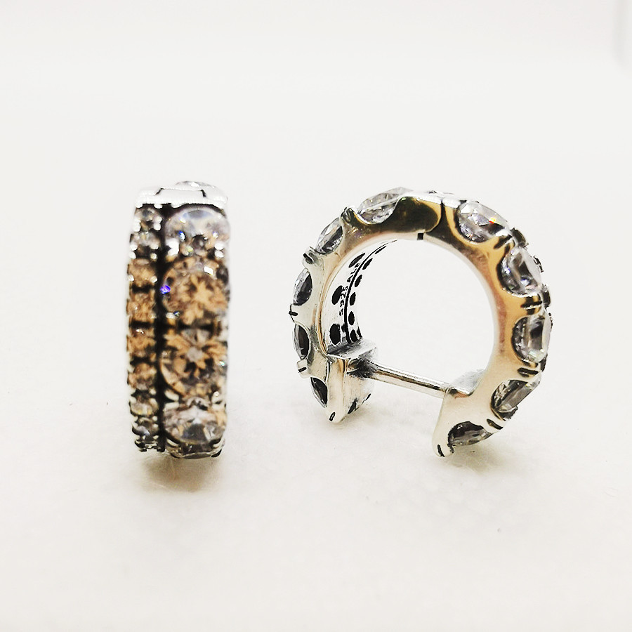 Double Band Pavé Hoop Earrings Pandora Ohrringe