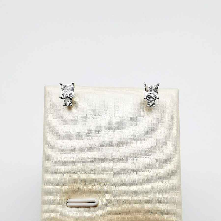 Pandora S925 ALE SILVER Ohrstecker Round & Square