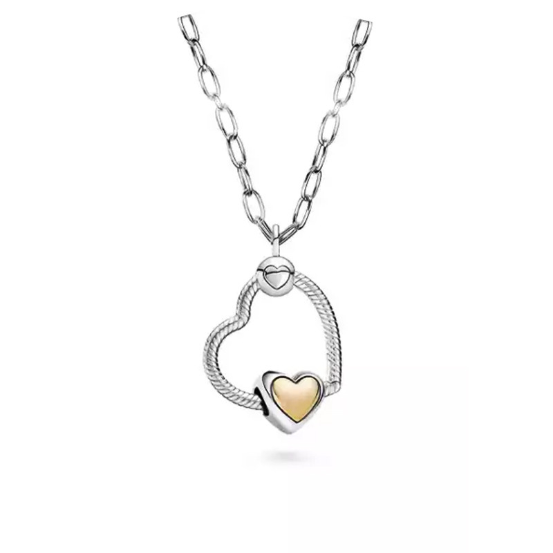 Pandora necklace silver S925 heart 'O' Pendant