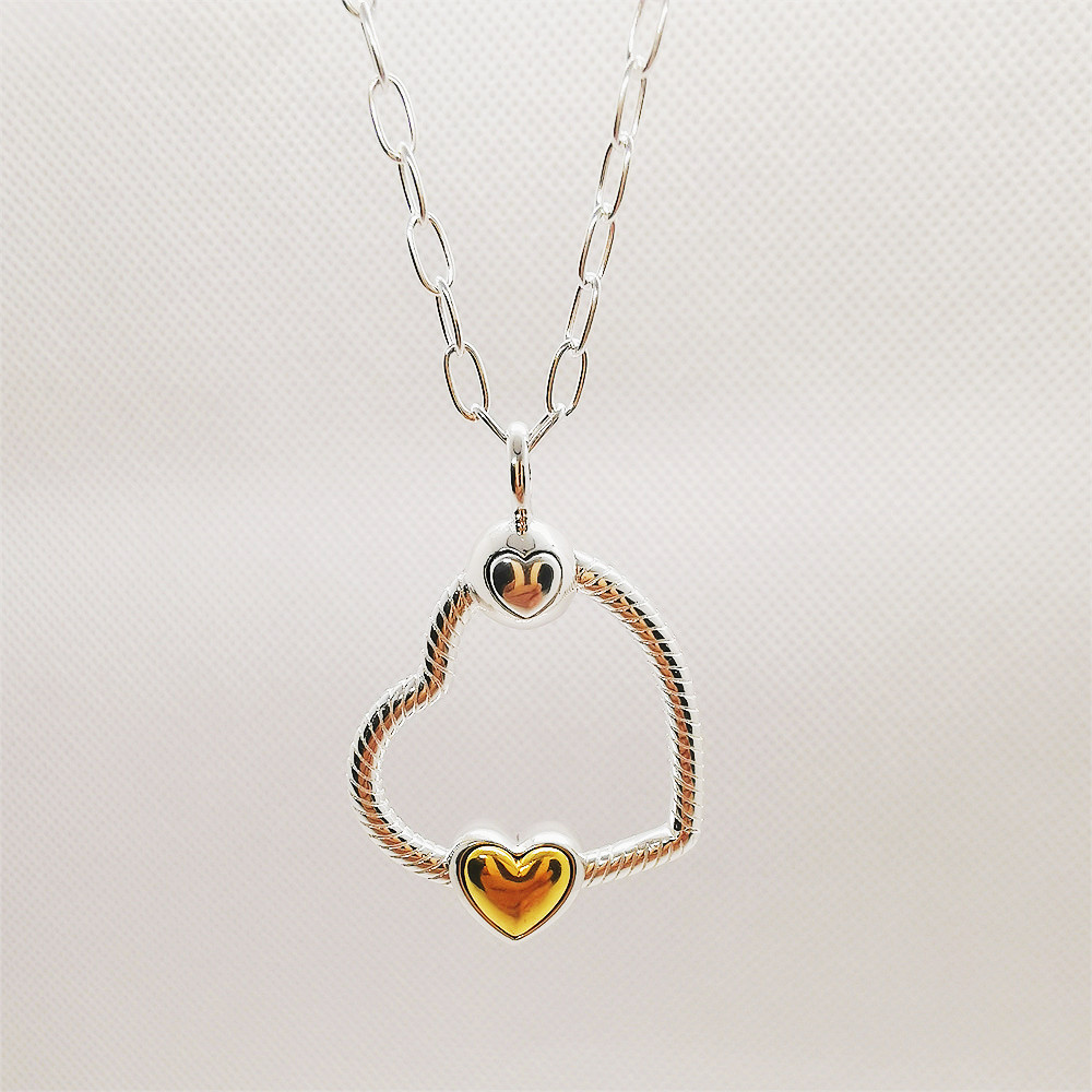 Pandora necklace silver S925 heart 'O' Pendant