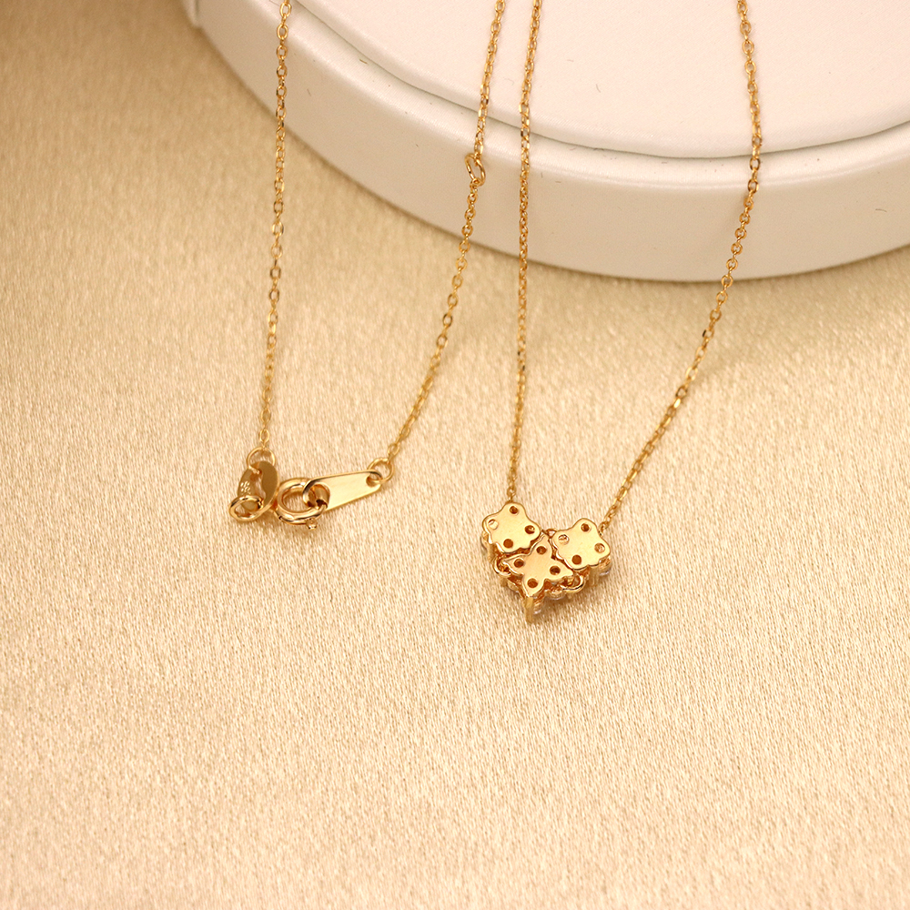 S925 Sterling Silver Heart - shaped Collarbone Necklace for Women