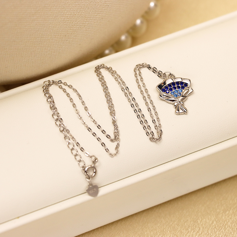 Gypsophila Bouquet 925 Sterling Silver Necklace