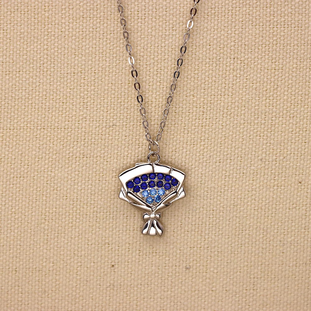 Gypsophila Bouquet 925 Sterling Silver Necklace