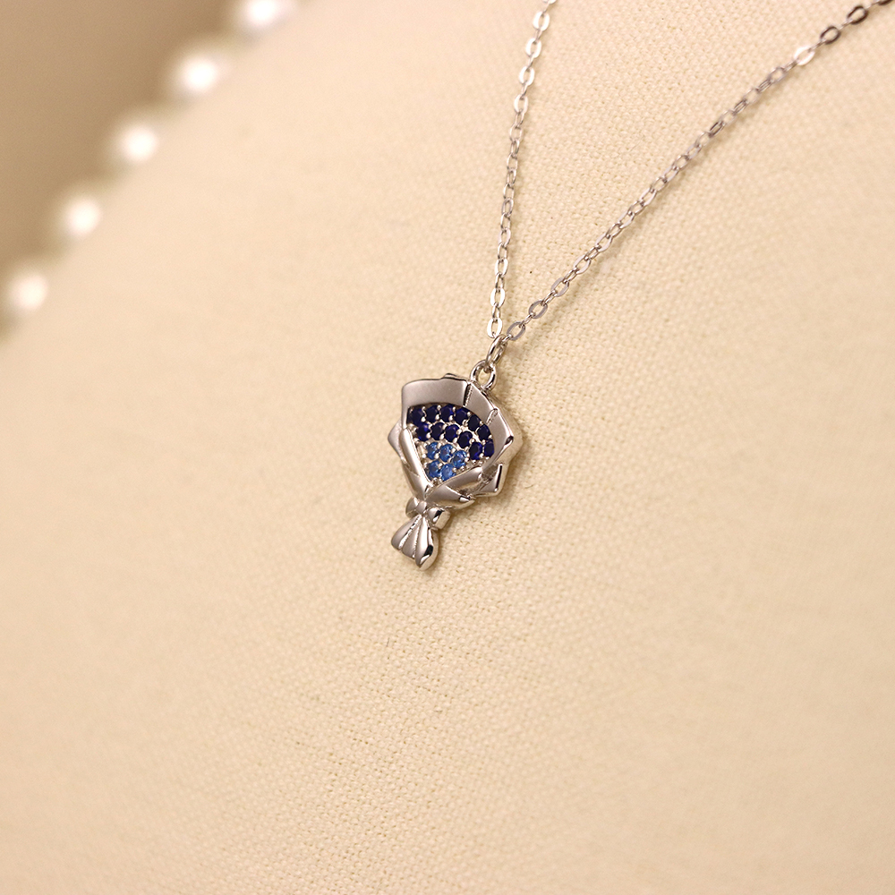 Gypsophila Bouquet 925 Sterling Silver Necklace