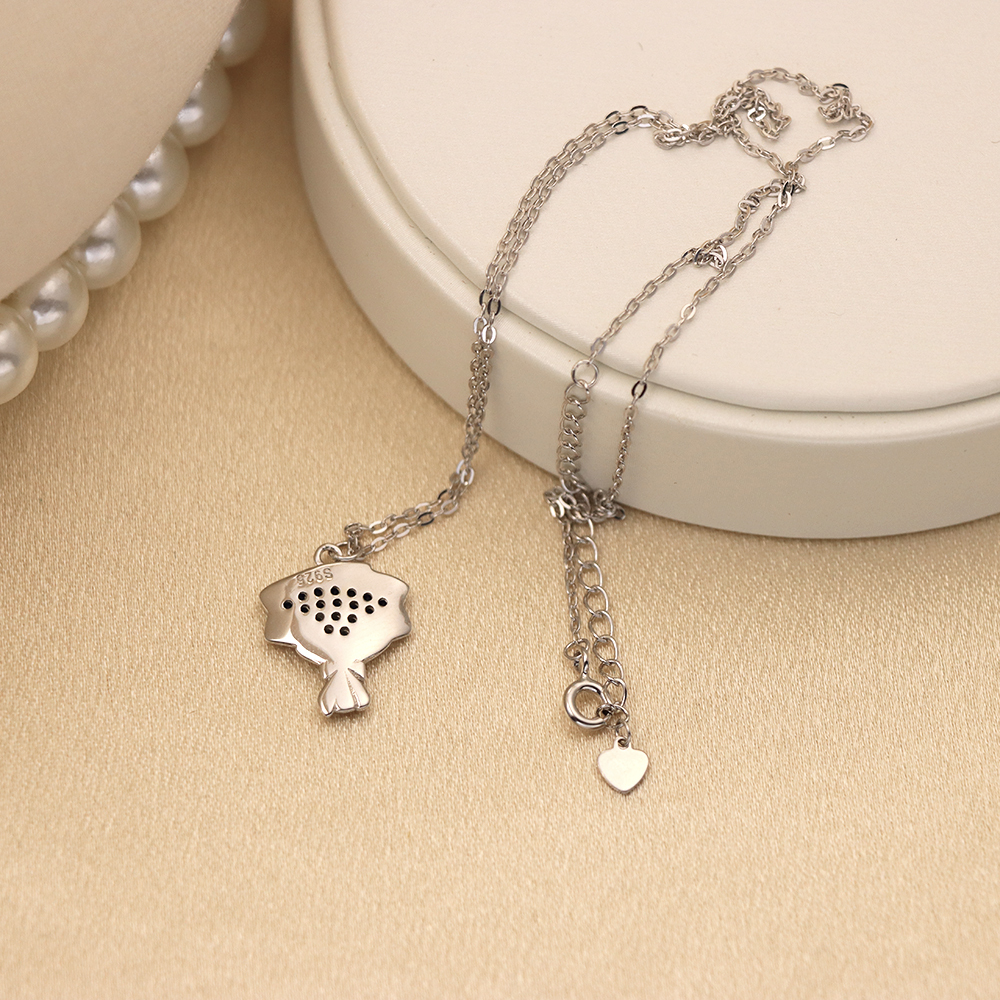 Gypsophila Bouquet 925 Sterling Silver Necklace
