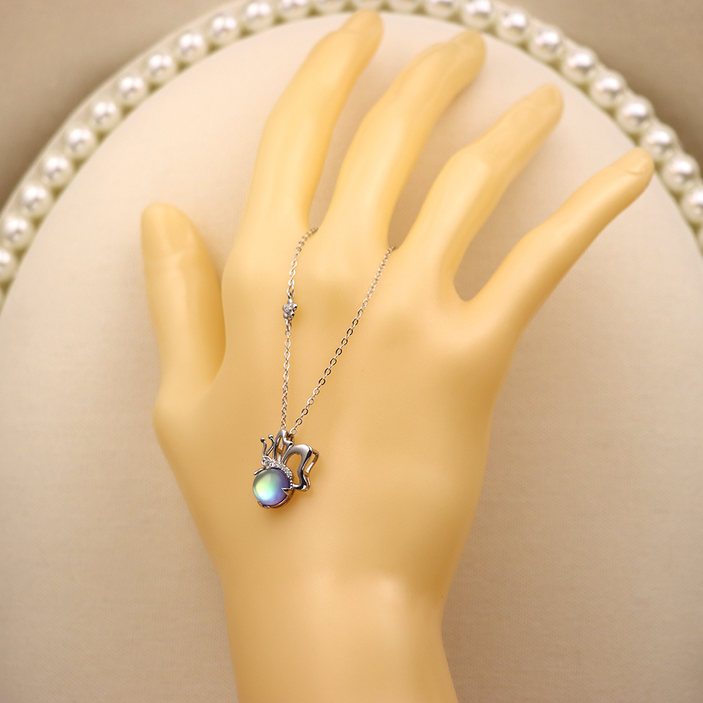 S925 Sterling Silver Moonstone Butterfly Necklace - Pastoral Style Insect Pendant, Dainty Daily Jewelry for Women