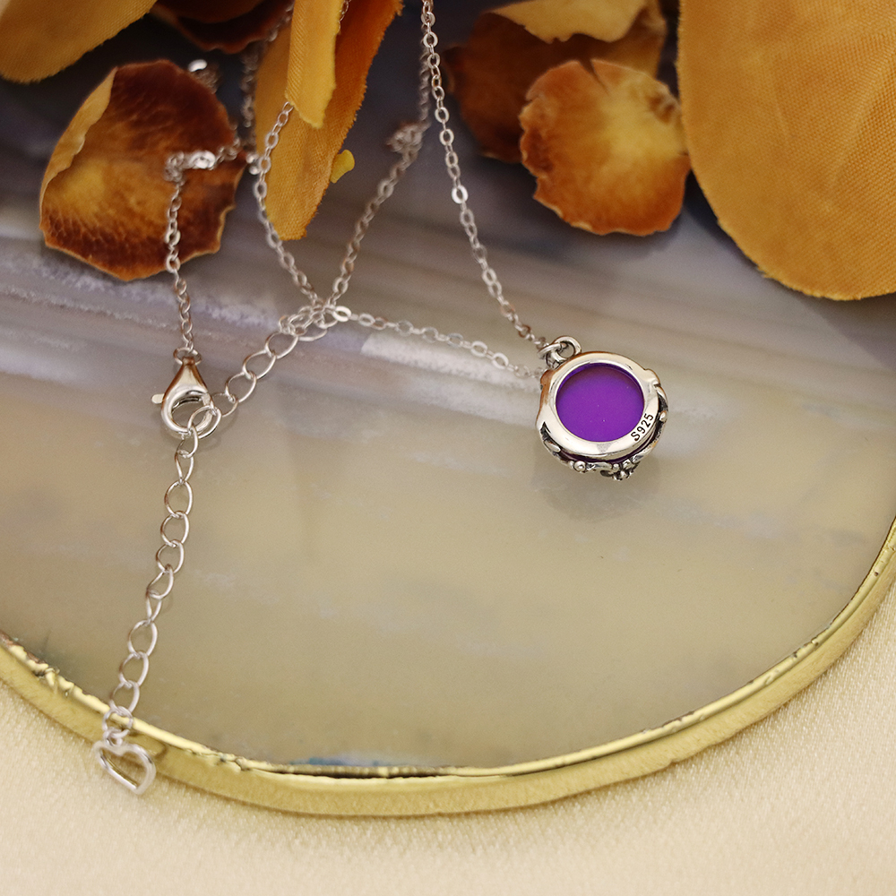 S925 Sterling Silver Plum Blossom and Moonstone Collarbone Chain