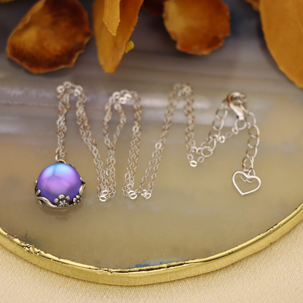 S925 Sterling Silver Plum Blossom and Moonstone Collarbone Chain