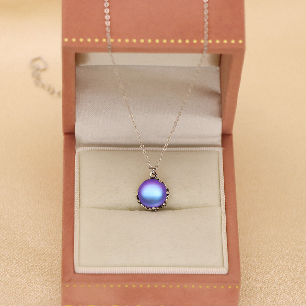 S925 Sterling Silver Plum Blossom and Moonstone Collarbone Chain