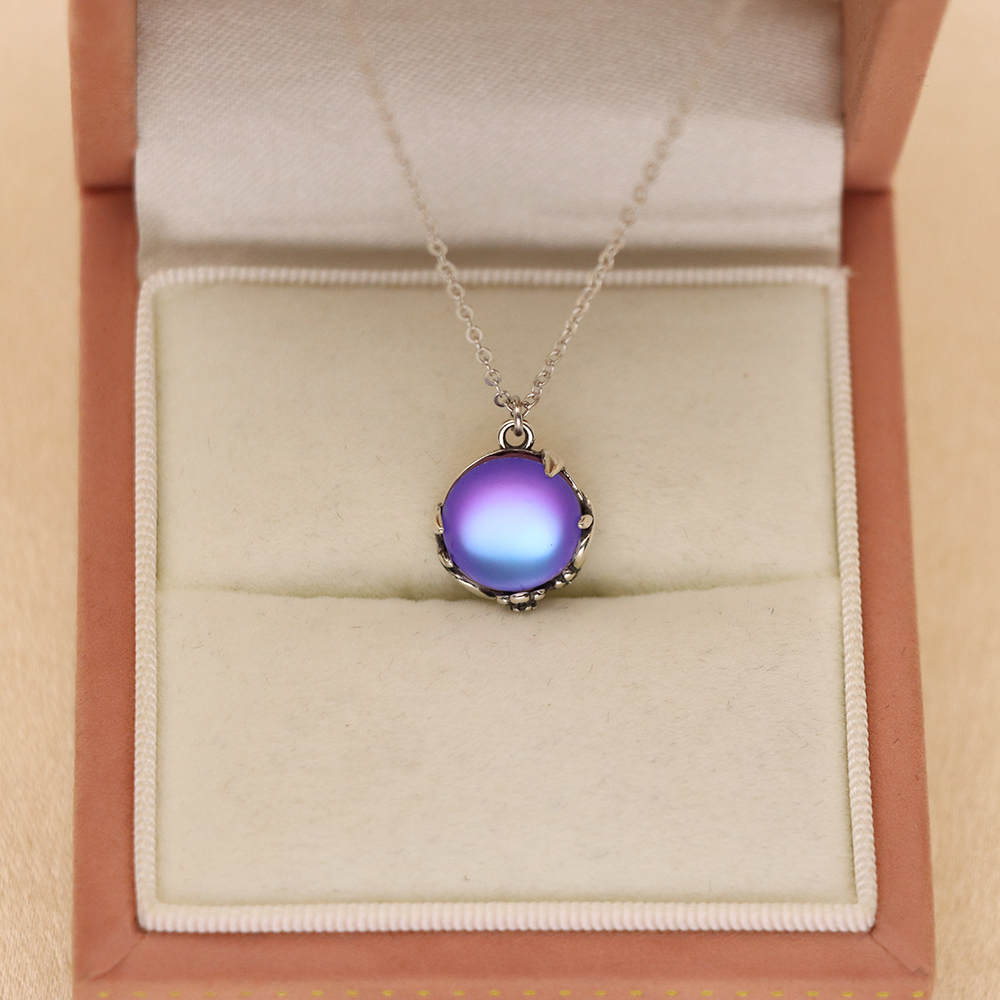 S925 Sterling Silver Plum Blossom and Moonstone Collarbone Chain