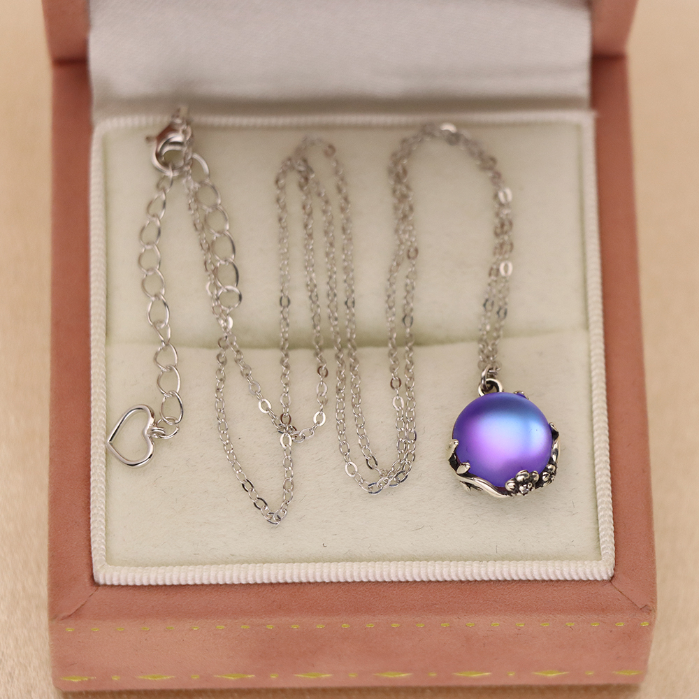S925 Sterling Silver Plum Blossom and Moonstone Collarbone Chain