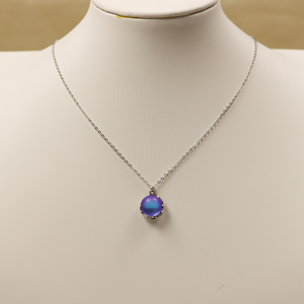 S925 Sterling Silver Plum Blossom and Moonstone Collarbone Chain