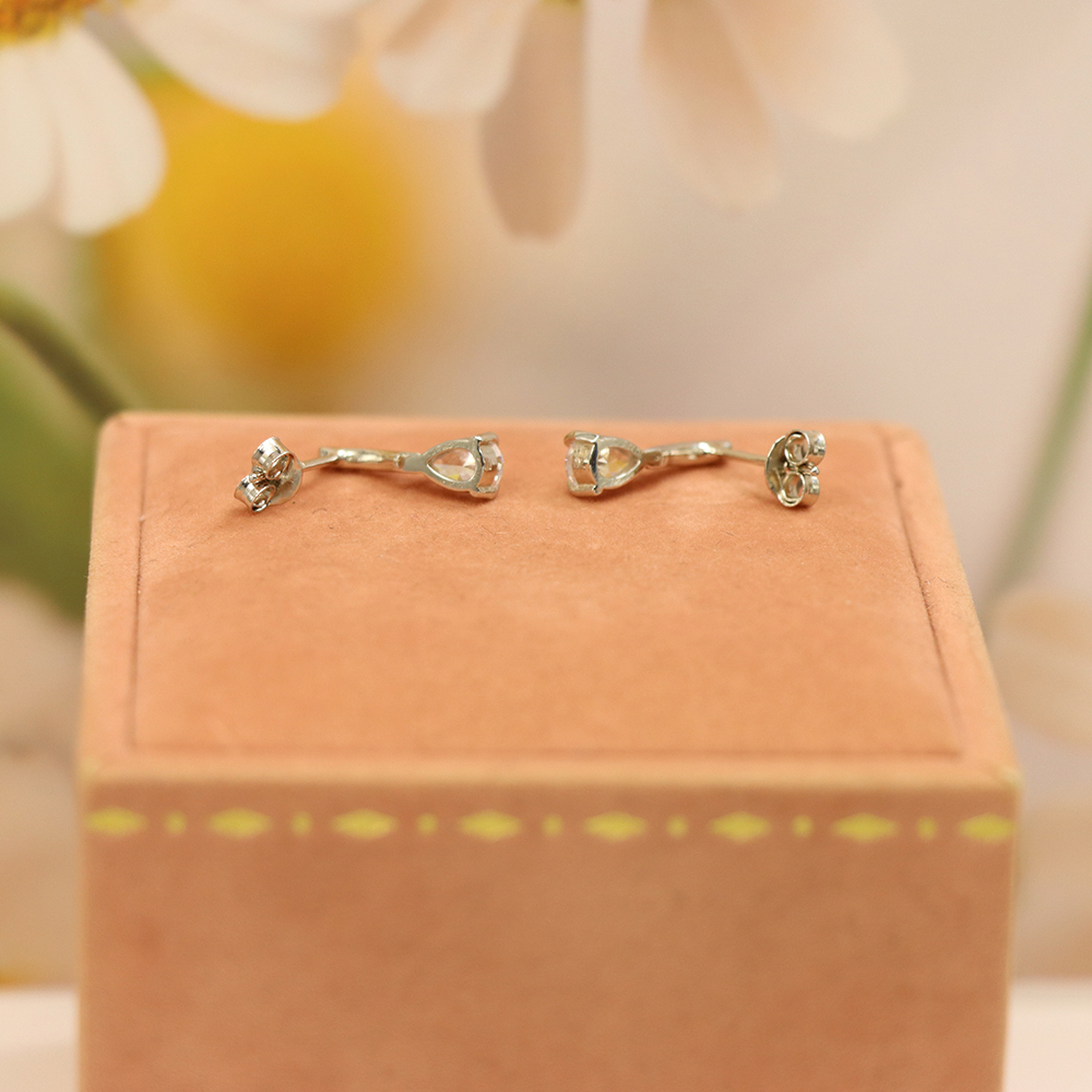 S925 Sterling Silver Earrings with Full - Cut Diamond Inlays - Sparkling and Elegant Daily Jewelry for Women