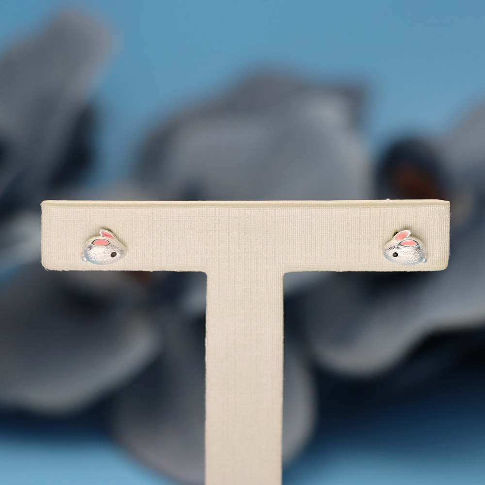 S925 Sterling Silver Little Rabbit-shaped Stud Earrings for Women
