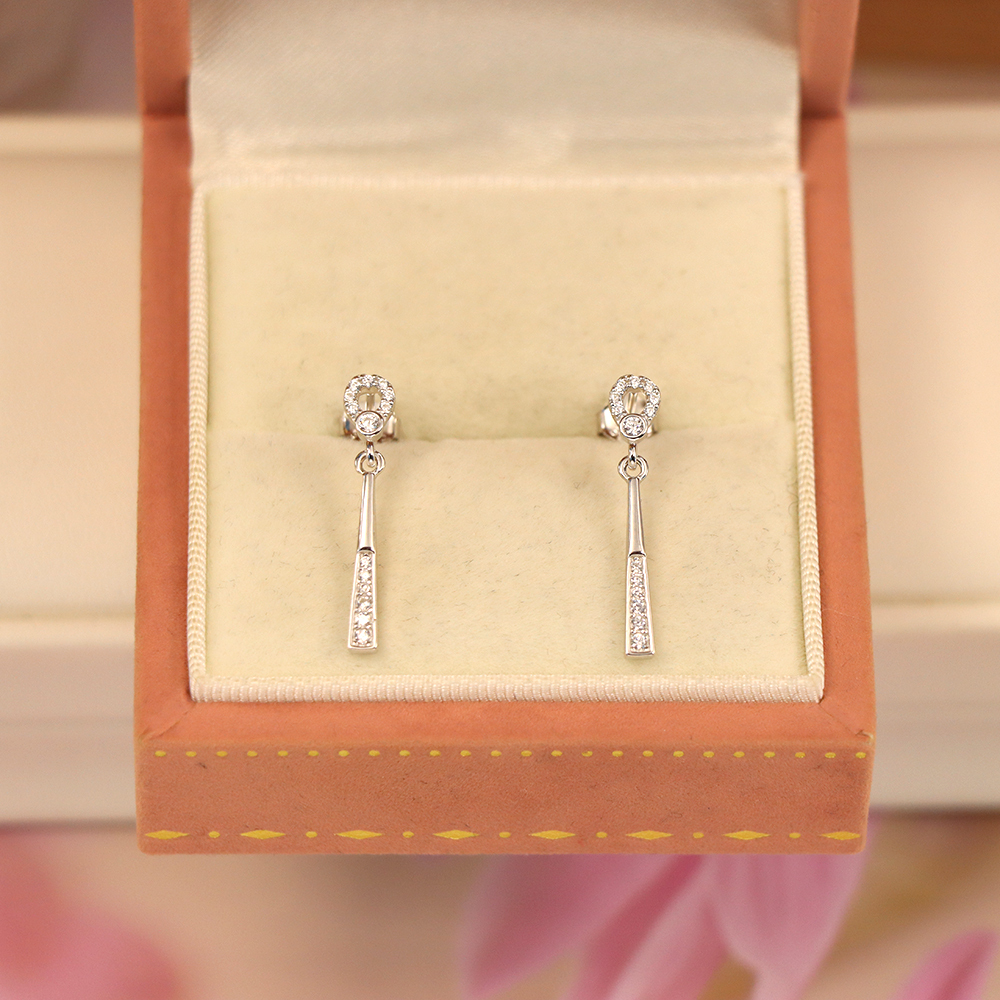 Round Diamond Drop Earrings, S925 Sterling Silver Pavé Circle Earrings, Versatile Sparkling Jewelry, Timeless Dangle Gift