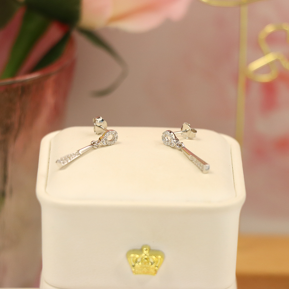 Round Diamond Drop Earrings, S925 Sterling Silver Pavé Circle Earrings, Versatile Sparkling Jewelry, Timeless Dangle Gift