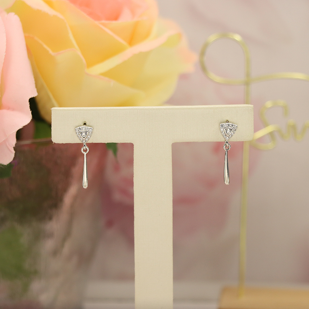 Geometric Drop Earrings, S925 Sterling Silver Architectural Jewelry, Modern Dangle Earrings, Artistic Statement Gift