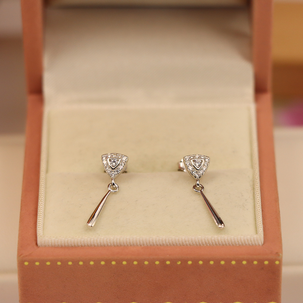 Geometric Drop Earrings, S925 Sterling Silver Architectural Jewelry, Modern Dangle Earrings, Artistic Statement Gift