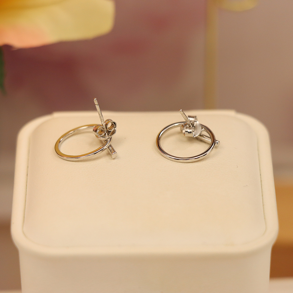 Round Micro-Pavé Stud Earrings, S925 Sterling Silver Full Circle Earrings, Versatile Sparkling Jewelry, Timeless Minimalist Gift