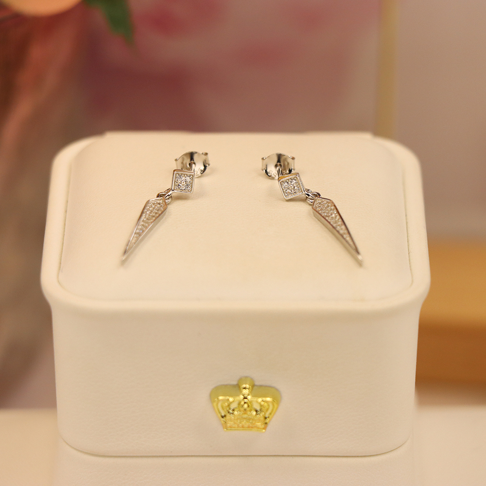Geometric Diamond Ear Jackets, S925 Sterling Silver Dangle Earrings with Zircon, Modern Minimalist Luxury for Women
