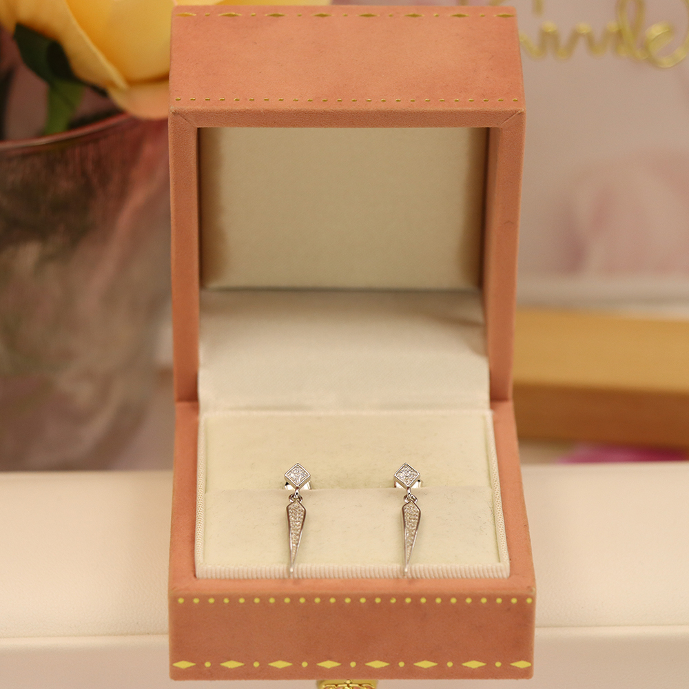 Geometric Diamond Ear Jackets, S925 Sterling Silver Dangle Earrings with Zircon, Modern Minimalist Luxury for Women