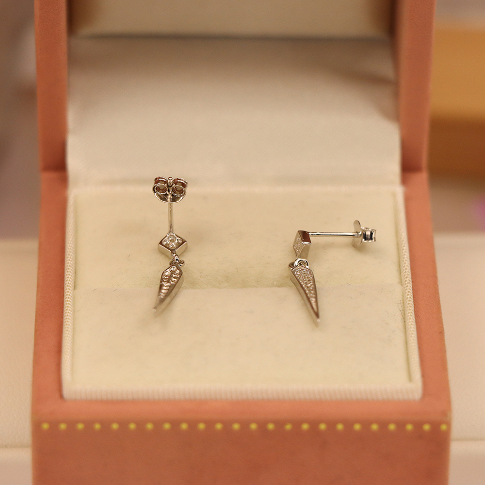 Geometric Diamond Ear Jackets, S925 Sterling Silver Dangle Earrings with Zircon, Modern Minimalist Luxury for Women