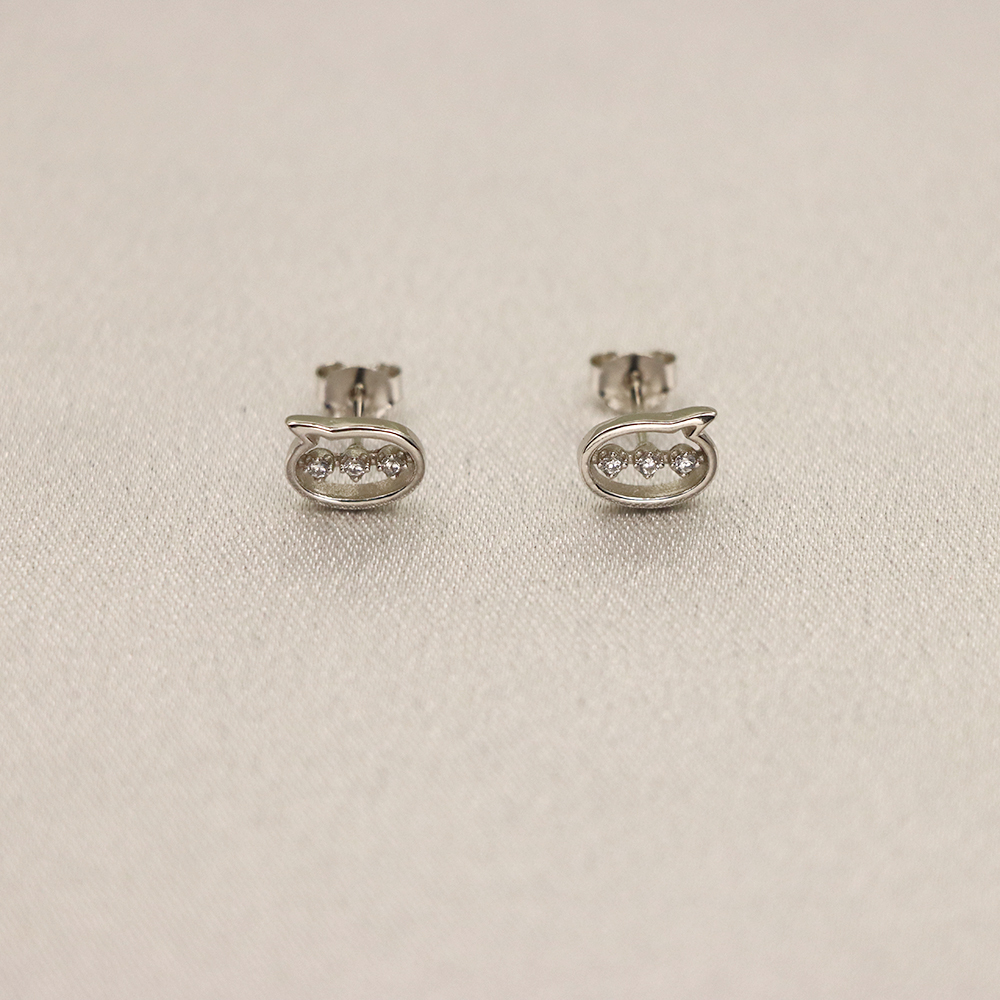 S925 Sterling Silver Symbol-shaped Stud Earrings for Women