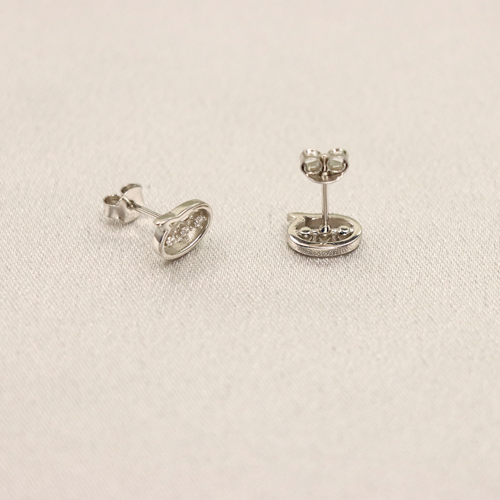 S925 Sterling Silver Symbol-shaped Stud Earrings for Women