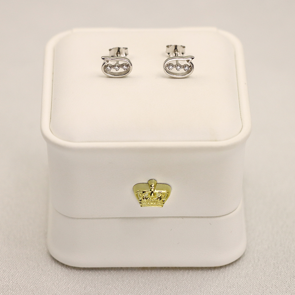 S925 Sterling Silver Symbol-shaped Stud Earrings for Women
