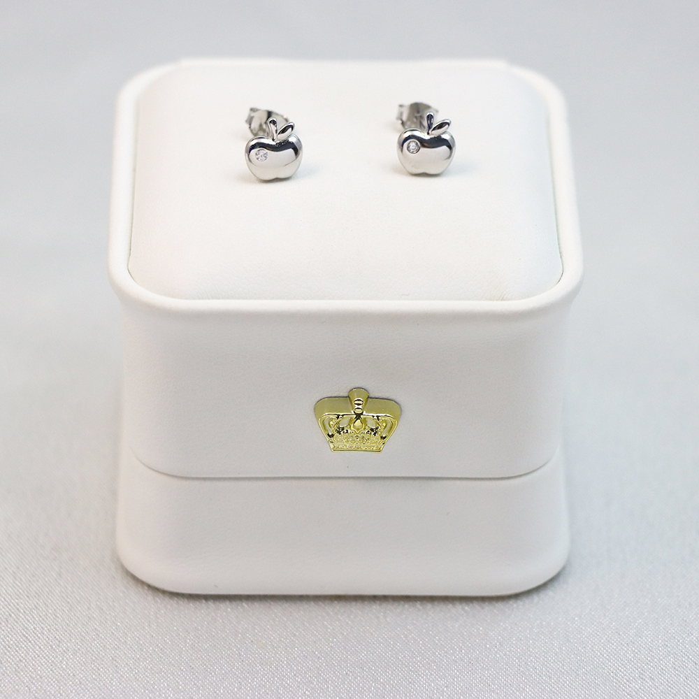 S925 Sterling Silver Exquisite Mini Apple-shaped Stud Earrings for Women