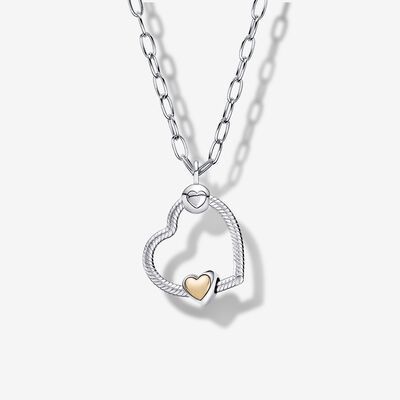 Pandora necklace silver S925 heart 'O' Pendant