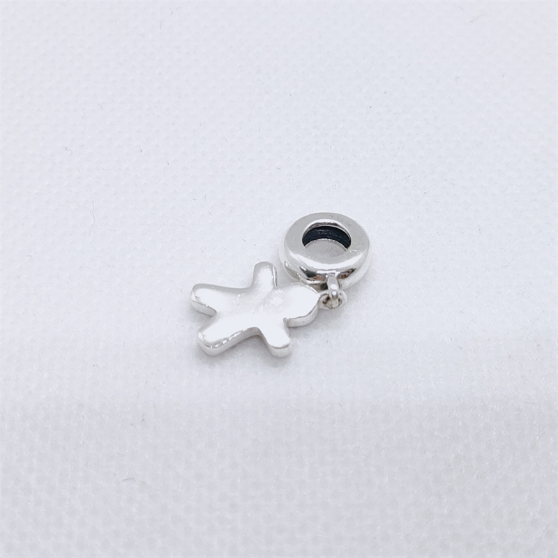 GINGERBREAD MAN Pandora Brown Enamel CHRISTMAS Dangle Charm