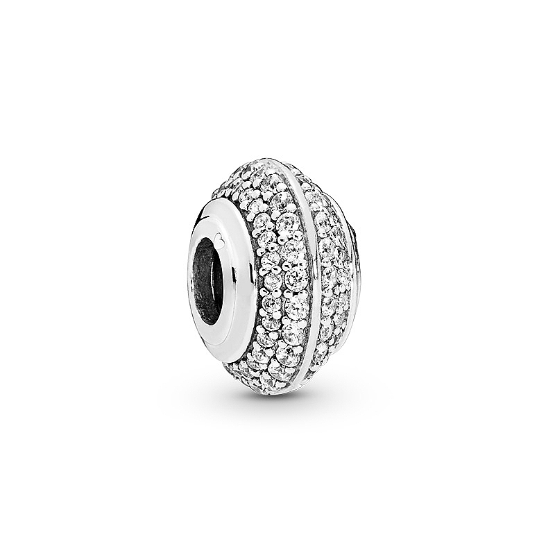 Pandora Charm Pendant Sparkling Pavé Sterling Silver Zirconia