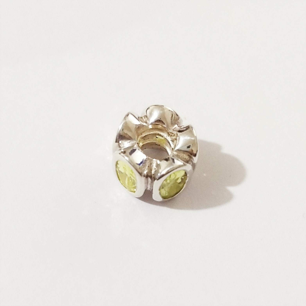 Pandora Silver Lime Ovals Cubic Zirconia Bead