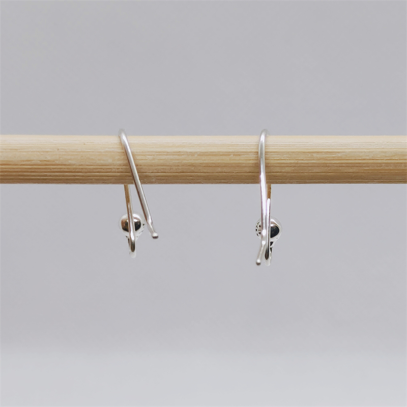 RETIRED Pandora Silver Compose Dangle EARRINGS POSTS Hooks