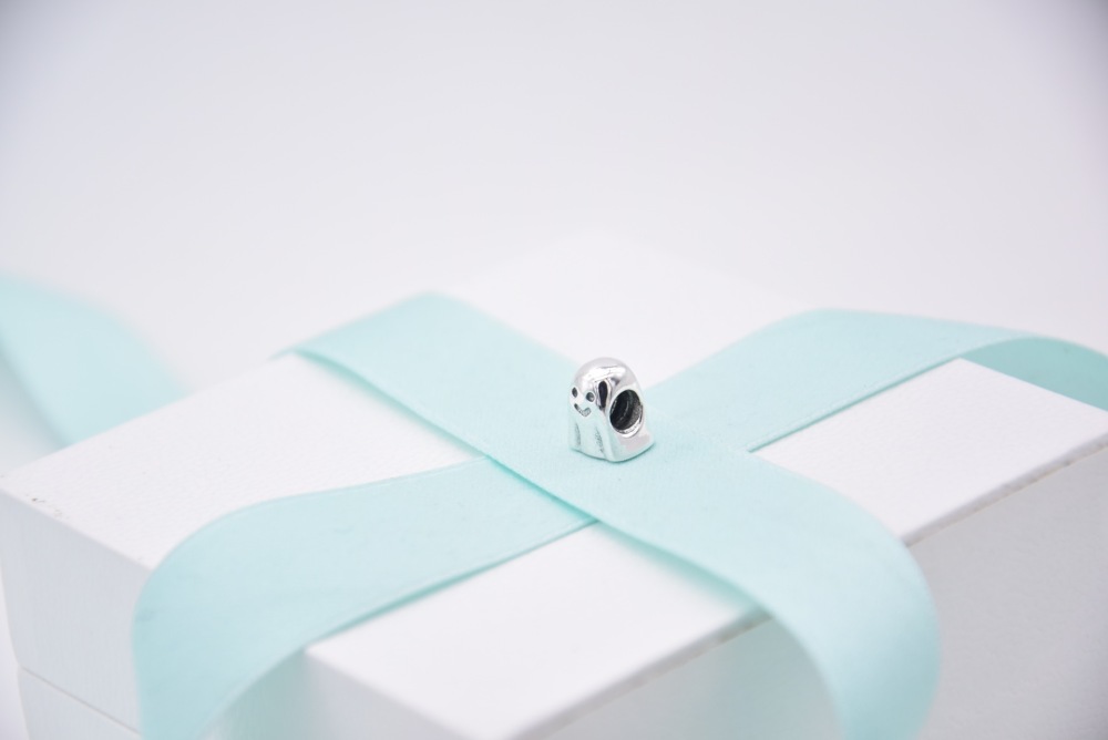 Retired GHOST Pandora Silver HALLOWEEN Charm