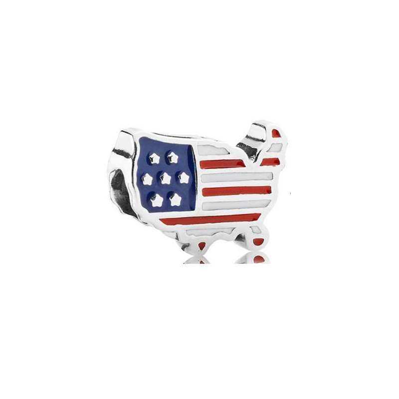 BN RARE RETIRED Pandora LARGE USA CHARM