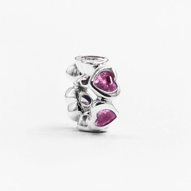 Pandora Charm Space in my Heart Fancy Pink CZ