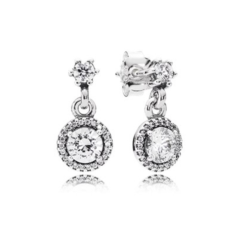 NEW Pandora Silver Classic Elegance Dangle Earrings