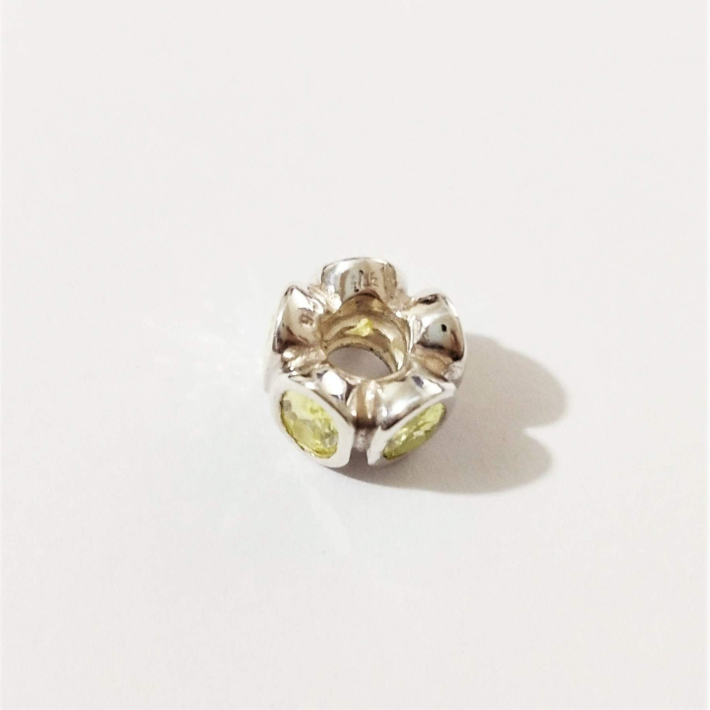 Pandora Silver Lime Ovals Cubic Zirconia Bead
