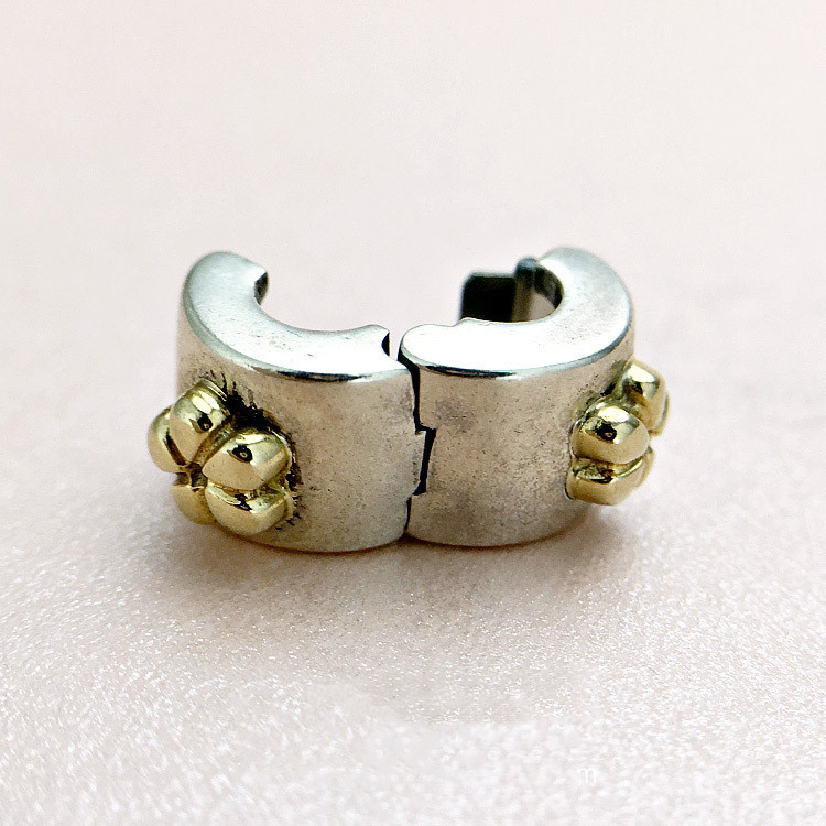 Pandora silver GOLD FLOWER CLIP STOPPER Charm