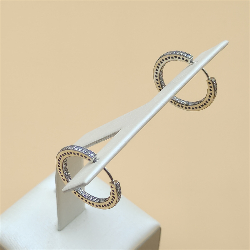 Pandora Hearts Of Pandora Silver Hoop Earrings