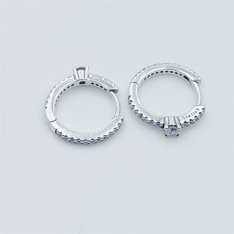 Pandora Sparkling Hoop Earrings S925 ALE