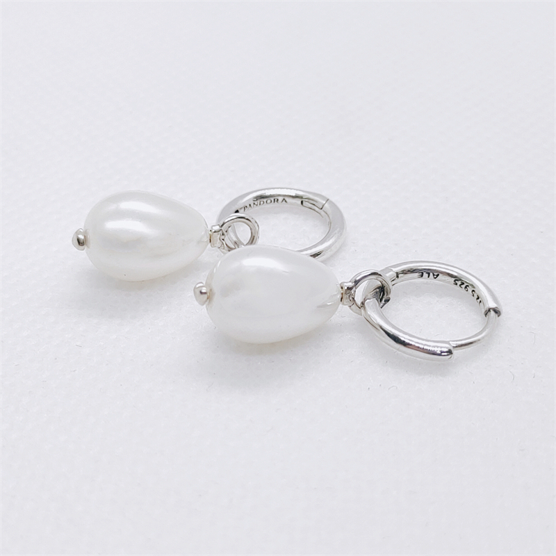 Silver earrings pearl PANDORA earrings