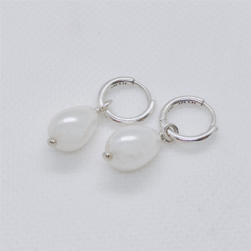 Silver earrings pearl PANDORA earrings