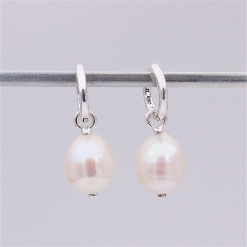 Silver earrings pearl PANDORA earrings